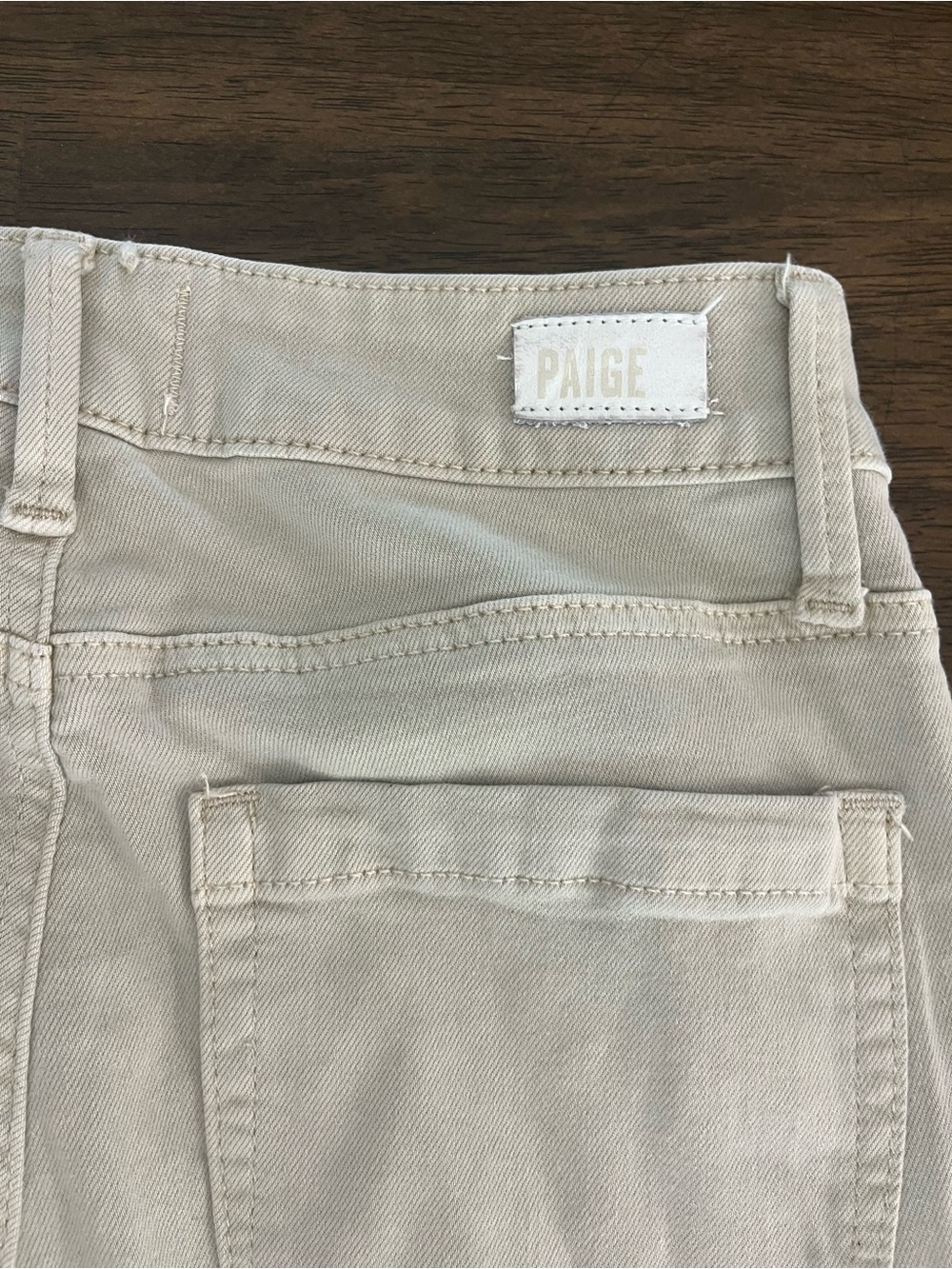 PAIGE Jolie Straight Leg Jogger Vintage Warm Sand Cotton Blend Womens Sz 24 - Picture 9 of 12